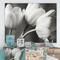Designart - Row Of Bw Tulips - Cottage Canvas Artwork